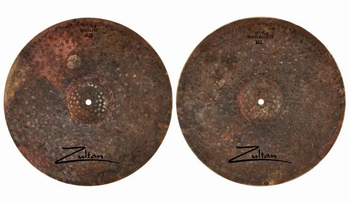 Zultan 15" Raw Jazz Hi-Hat, vue de trois quarts, photo 3