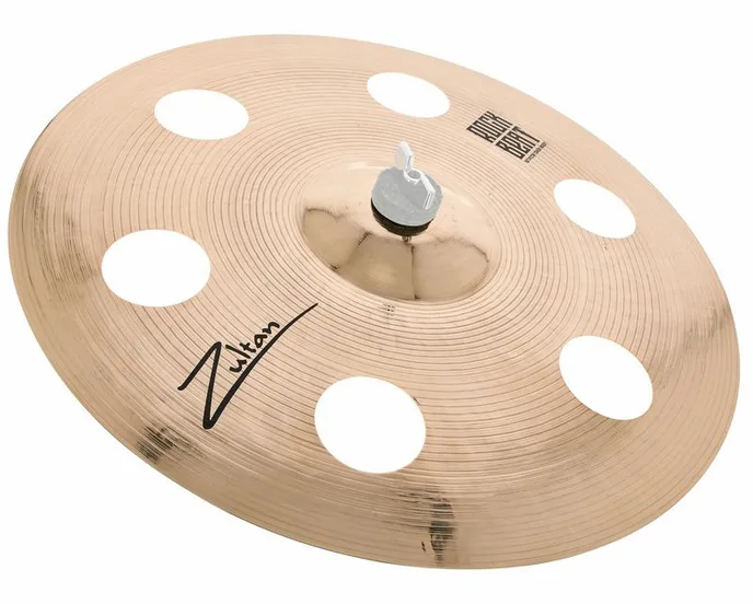 Zultan 16" Rock Beat Crash Holey, vue de près, de face