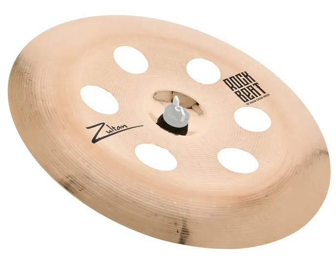 Zultan 18" Rock Beat China Holey, vue de près, de face