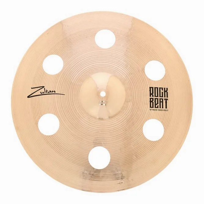 Zultan 18" Rock Beat Crash Holey, vue de face, photo 2