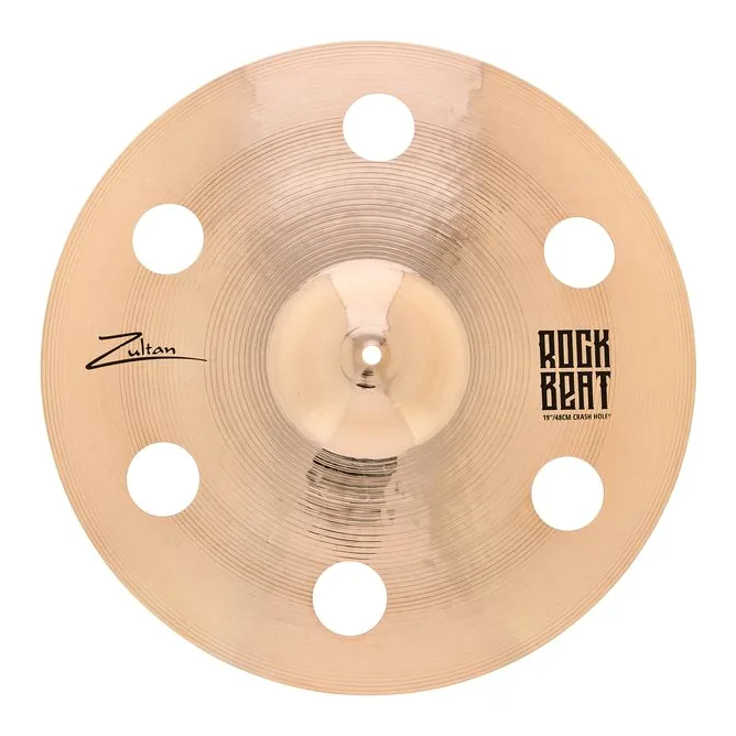 Zultan 19" Rock Beat Crash Holey, vue de face, photo 2