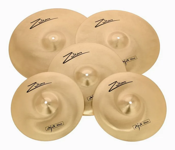 Zultan Aja Blaze Cymbal Set, vue de près, de face
