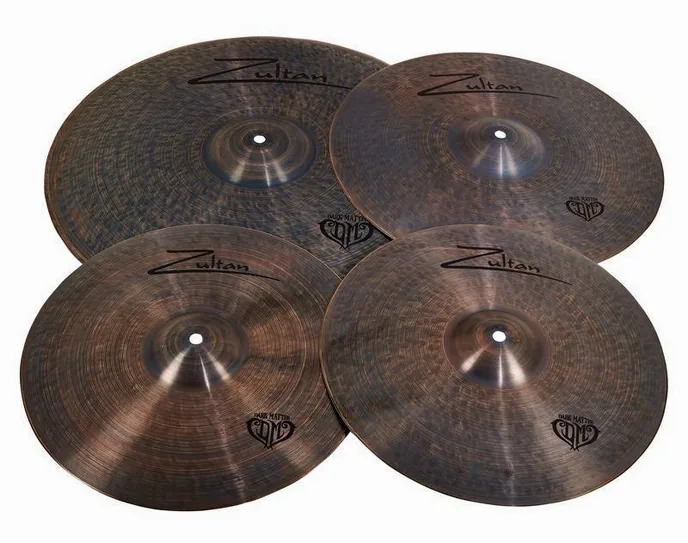 Zultan Dark Matter Cymbal Set, de face sur fond neutre